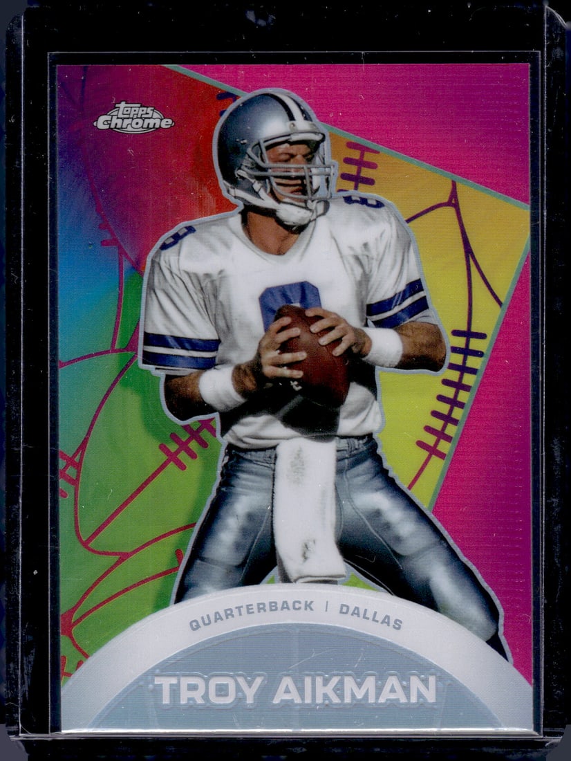 Troy Aikman All-Etch Pink Refractor 2023 Topps Composite #CAE-5 (1 of 2)