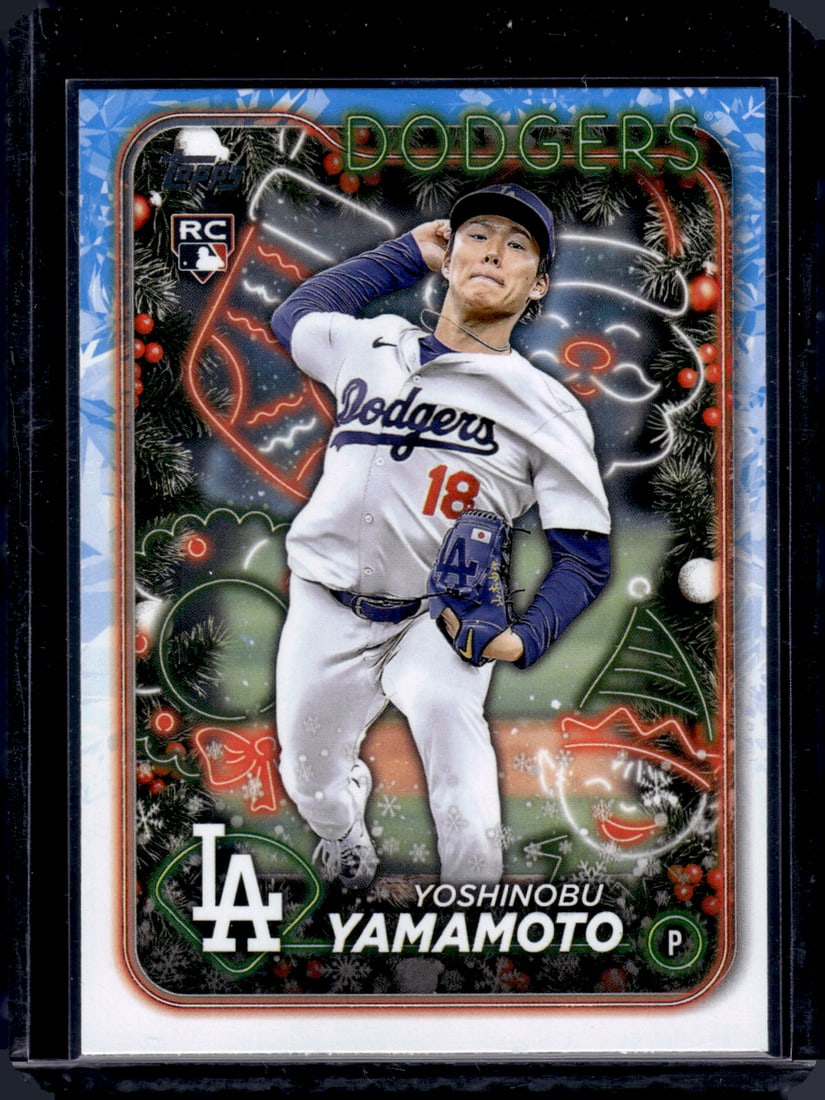 Yoshinobu Yamamoto RC 2024 Topps Holiday #H88: Yoshinobu Yamamoto RC 2024 Topps Holiday #H88