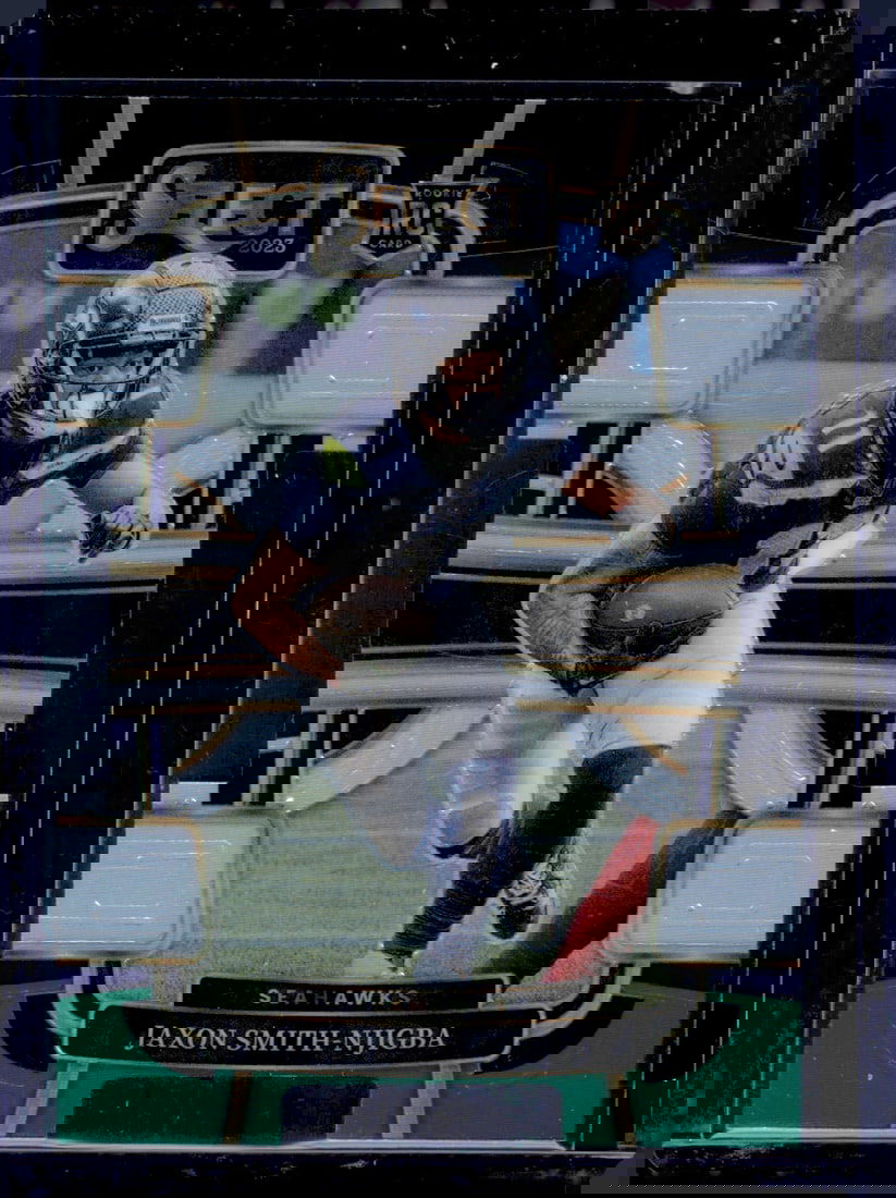 Jaxon Smith-Njigba Black/Green Prizm Die Cut RC 2023 Panini Select #87 (1 of 2)