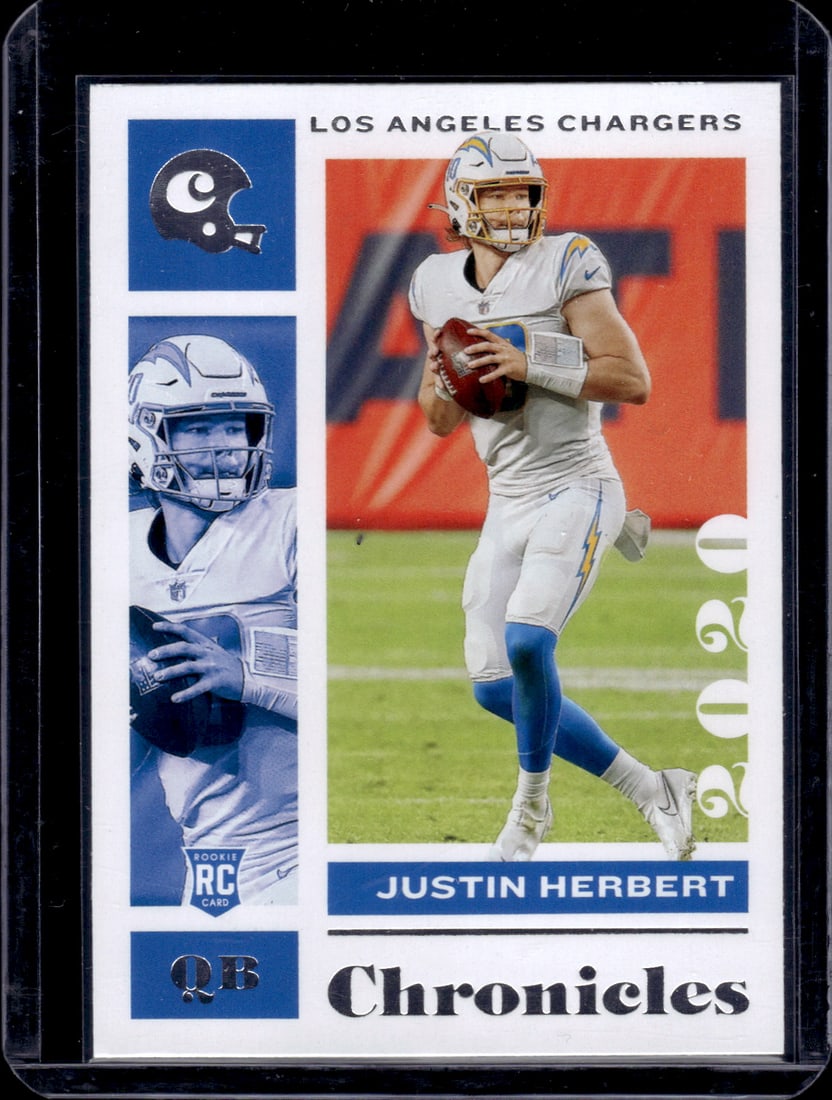Justin Herbert RC 2020 Panini Chronicles #53: Justin Herbert RC 2020 Panini Chronicles #53