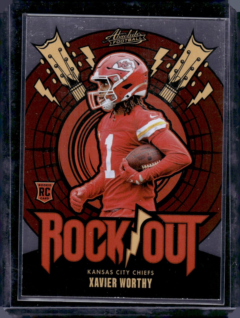 Xavier Worthy Rock Out RC 2024 Panini Absolute #RO-XWY: Xavier Worthy Rock Out RC 2024 Panini Absolute #RO-XWY