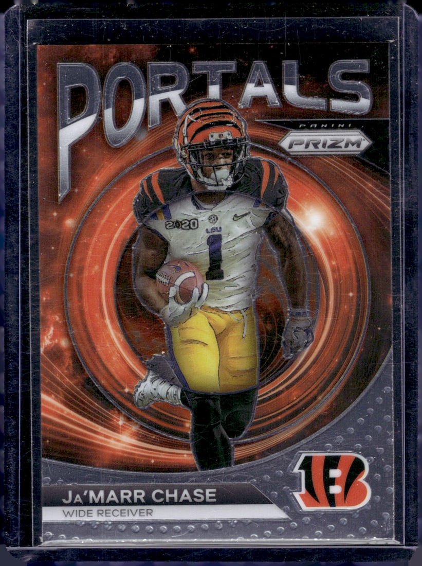 Ja'Marr Chase Portals 2023 Panini Prizm #PO-6: Ja'Marr Chase Portals 2023 Panini Prizm #PO-6