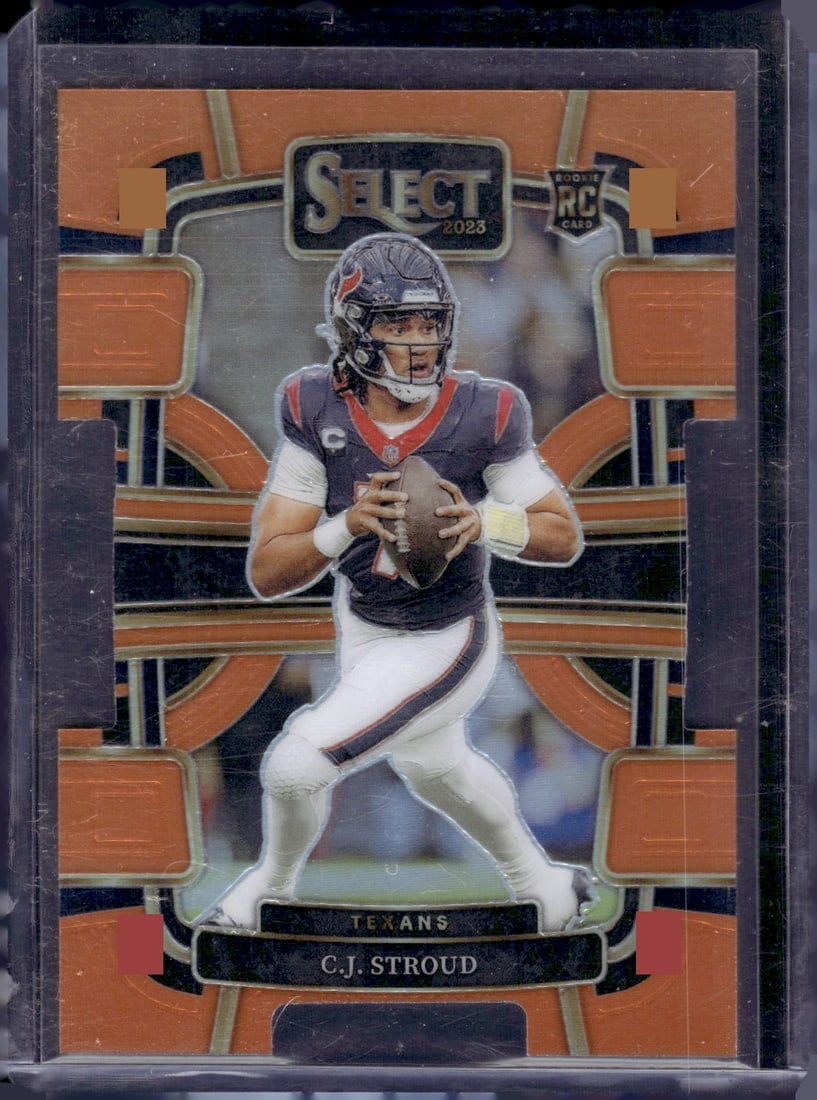 Cj Stroud Orange Prizm Die Cut RC /499 2023 Panini Select #41 (1 of 2)