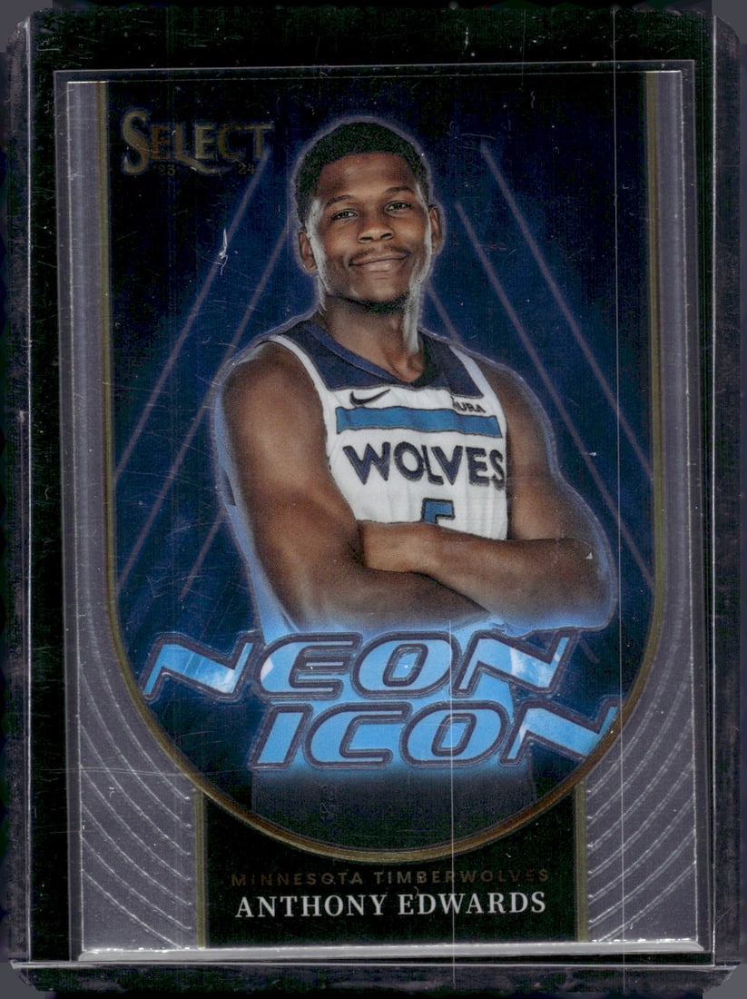 Anthony Edwards Neon Icon 2023-24 Panini Select #5: Anthony Edwards Neon Icon 2023-24 Panini Select #5