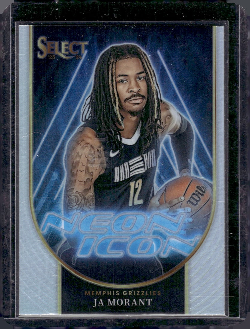 Ja Morant Neon Icon Silver Prizm 2023-24 Panini Select #24 (1 of 2)