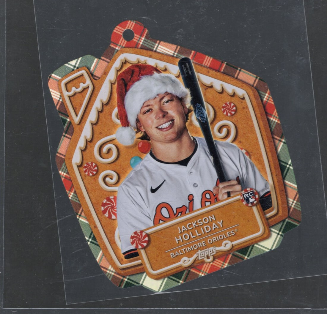 Jackson Holliday Rookie Card 2024 Topps Holiday Ornament Refractor #MLBO-4: Jackson Holliday Rookie Card 2024 Topps Holiday Ornament Refractor #MLBO-4