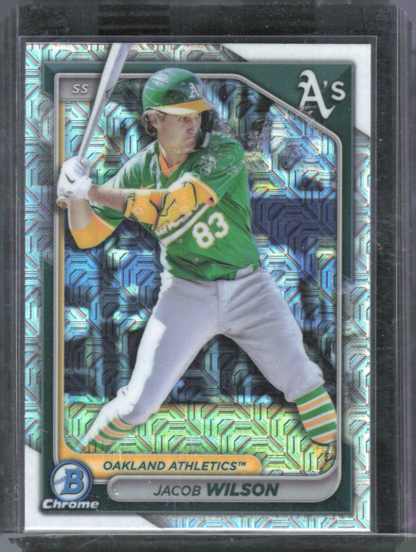 Jacob Wilson Prospects Mojo Refractors 2024 Bowman Chrome #BCP-205: Jacob Wilson Prospects Mojo Refractors 2024 Bowman Chrome #BCP-205