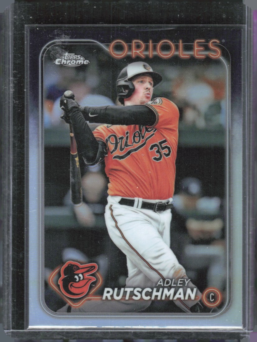 Adley Rutschman Refractors 2024 Topps Chrome #80: Adley Rutschman Refractors 2024 Topps Chrome #80