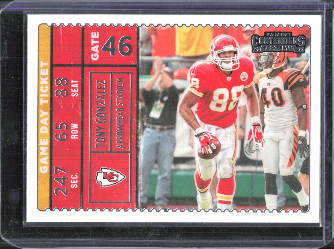 Tony Gonzalez Game Day Ticket 2022 Panini Contenders #GDT-TGO (1 of 2)