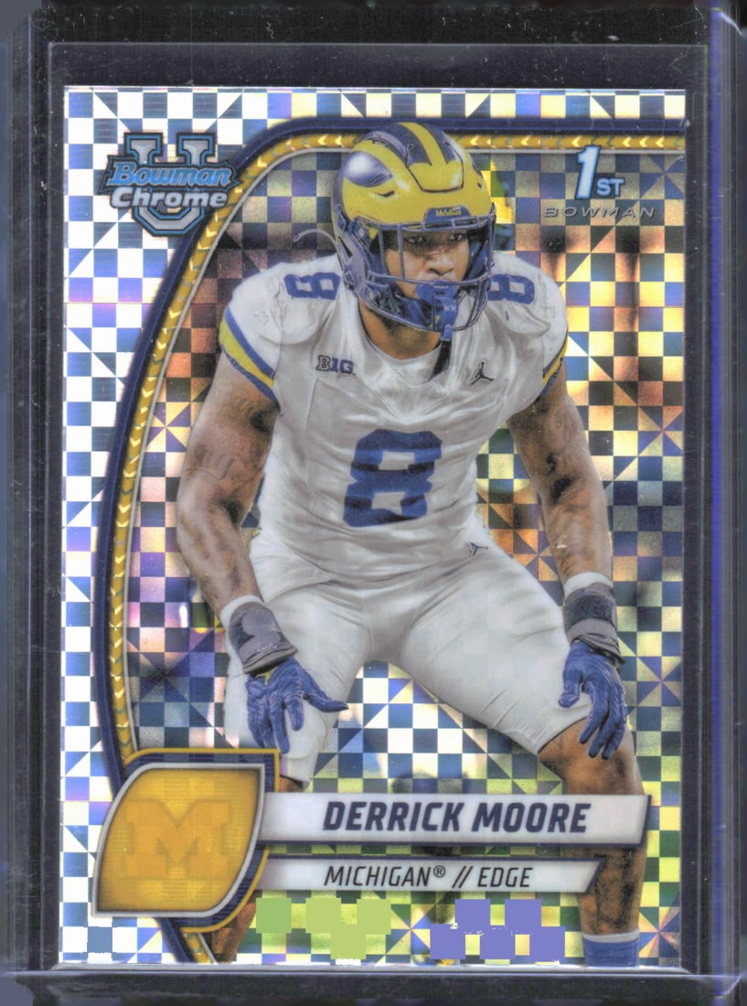 Derrick Moore X-Fractor 2024 Bowman University Chrome #59: Derrick Moore X-Fractor 2024 Bowman University Chrome #59