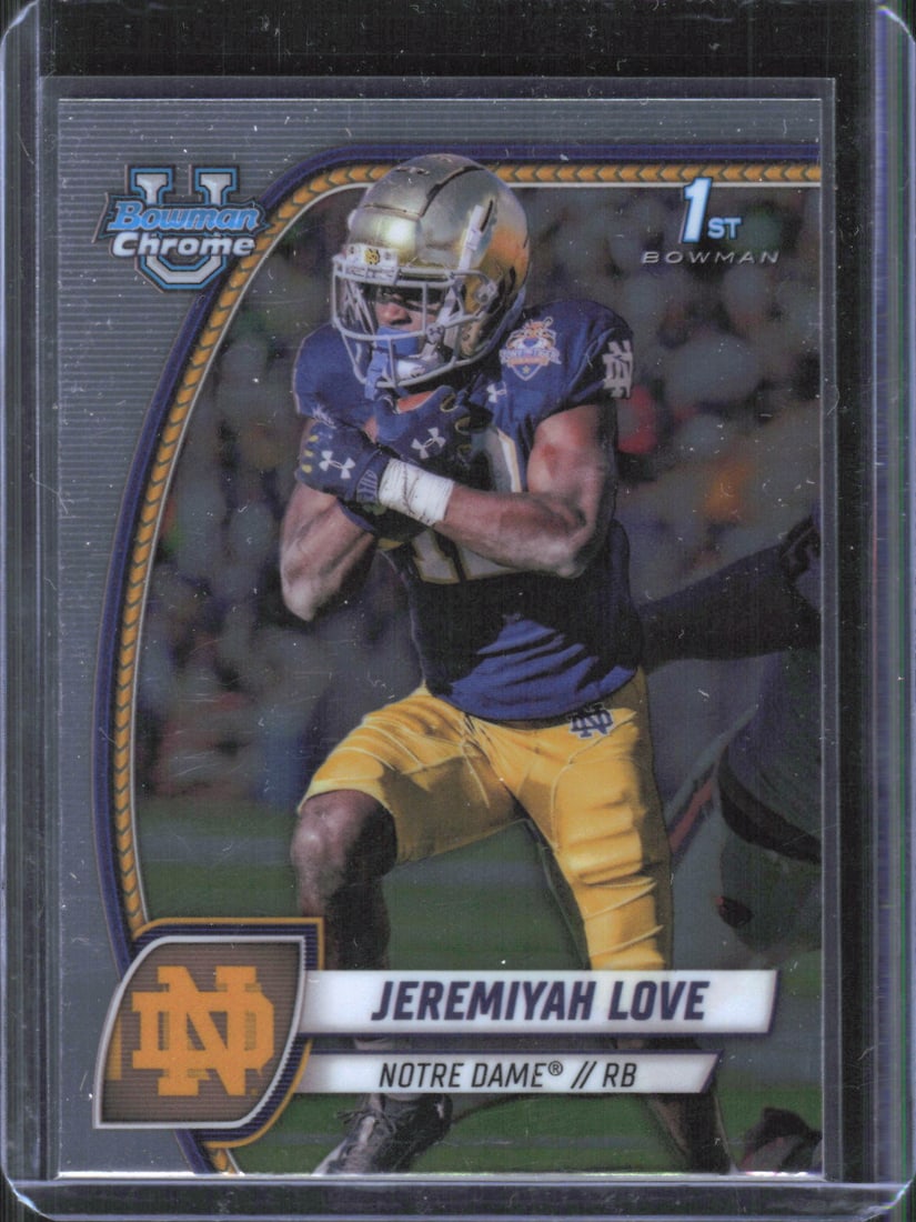 Jeremiyah Love 2024 Bowman University Chrome #100: Jeremiyah Love 2024 Bowman University Chrome #100