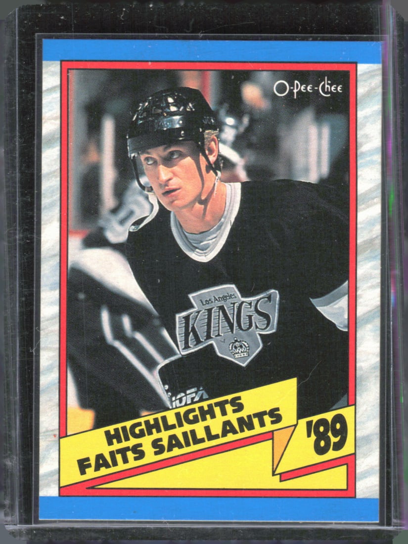 Wayne Gretzky Highlights '89 Bi-Lingual Card 1989-90 O Pee Chee #325 Vintage Hockey Card (1 of 2)