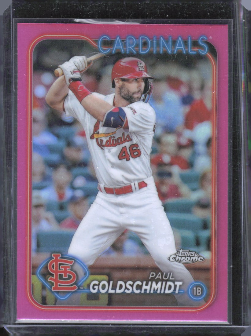Paul Goldschmidt Pink Refractors 2024 Topps Chrome #90: Paul Goldschmidt Pink Refractors 2024 Topps Chrome #90
