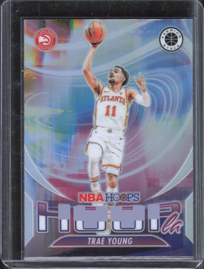 Trae Young Hoopla Silver Prizm 2023-24 Panini Premium Stock #15 (1 of 2)