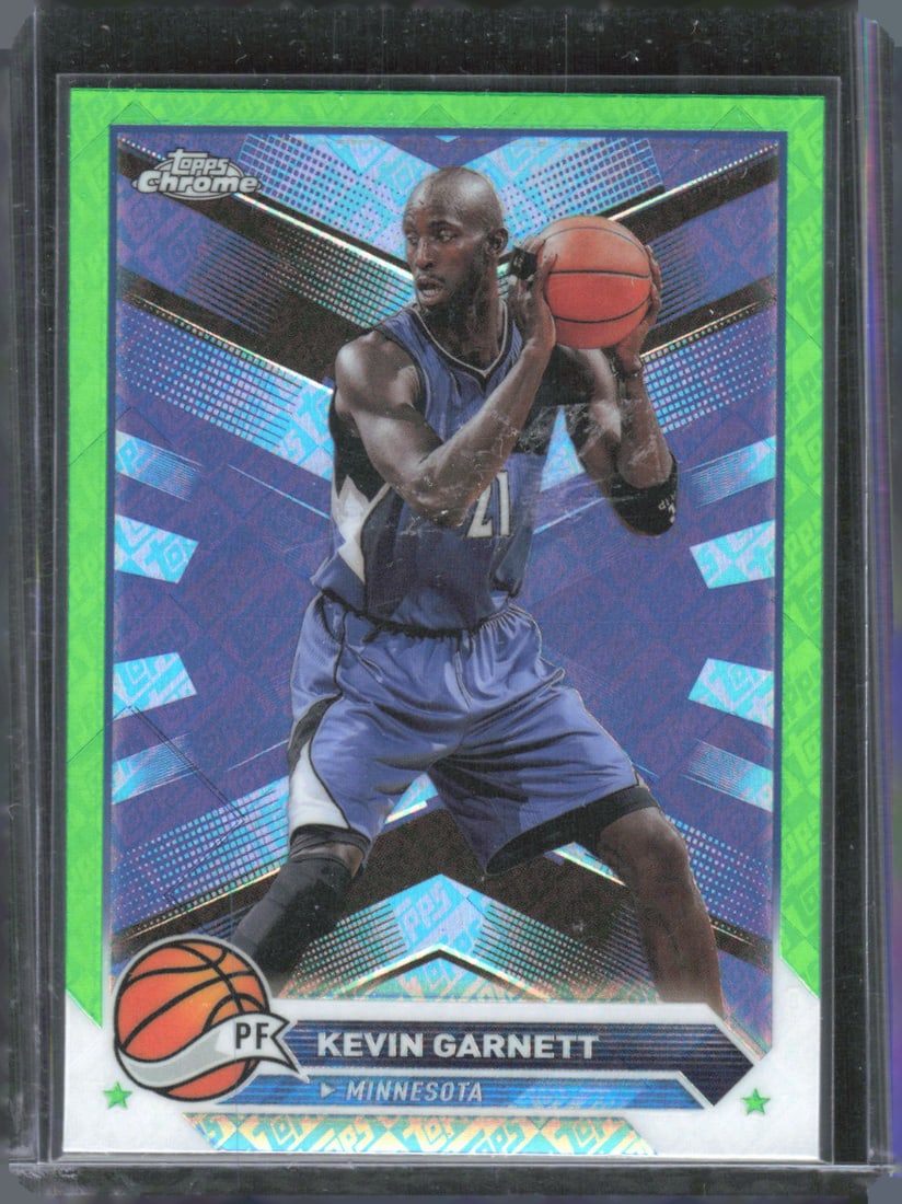 Kevin Garnett Green Logo Refractors 2023-24 Topps Chrome #64: Kevin Garnett Green Logo Refractors 2023-24 Topps Chrome #64
