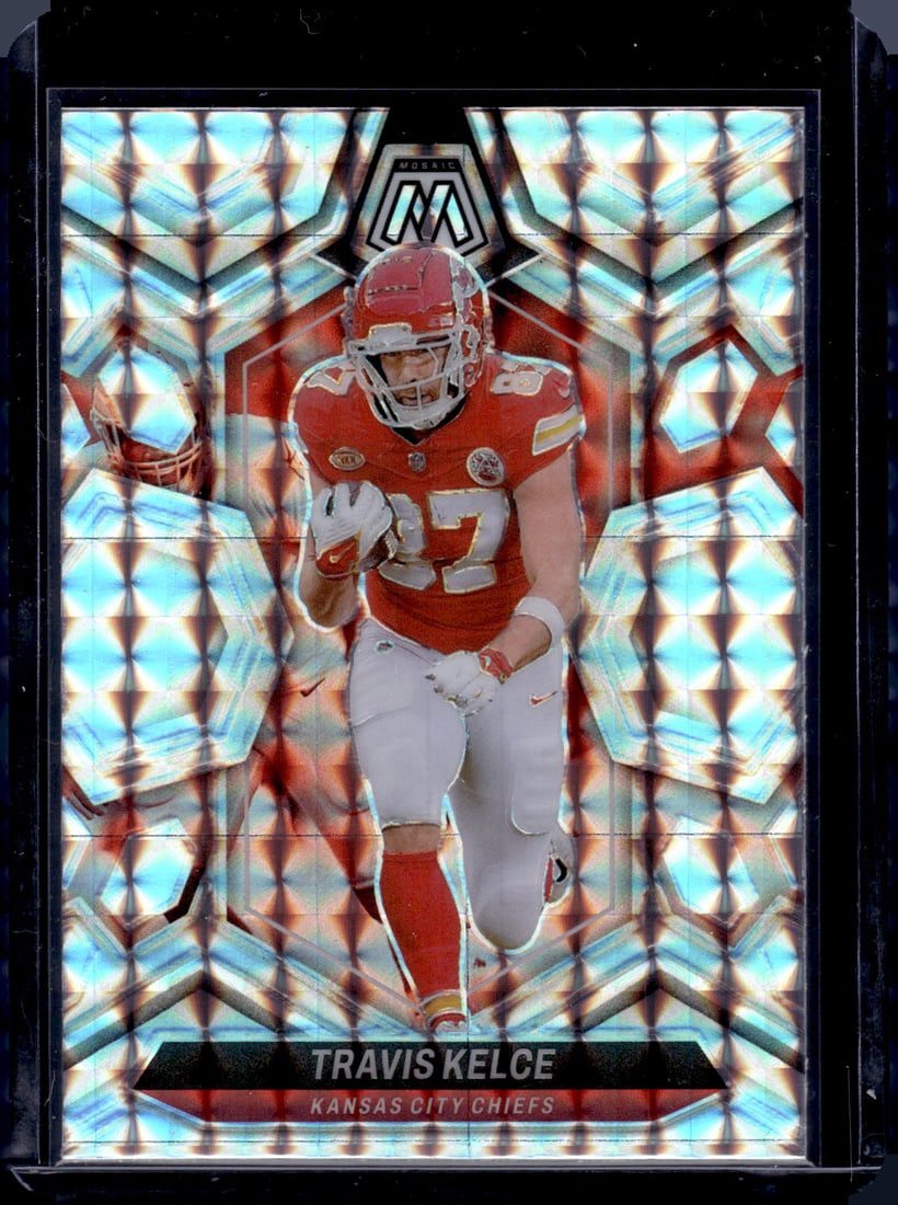 Travis Kelce Silver Mosaic Prizm 2024 Panini Mosaic #110 (1 of 2)