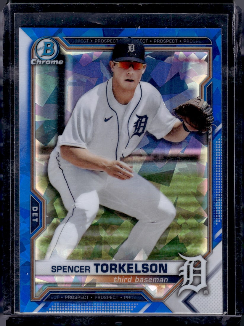Spencer Torkelson Prospects 2021 Bowman Chrome Sapphire Edition #BCP-96: Spencer Torkelson Prospects 2021 Bowman Chrome Sapphire Edition #BCP-96