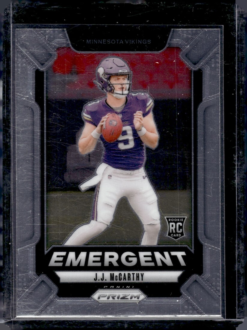 JJ McCarthy Emergent RC 2024 Panini Prizm #19: JJ McCarthy Emergent RC 2024 Panini Prizm #19