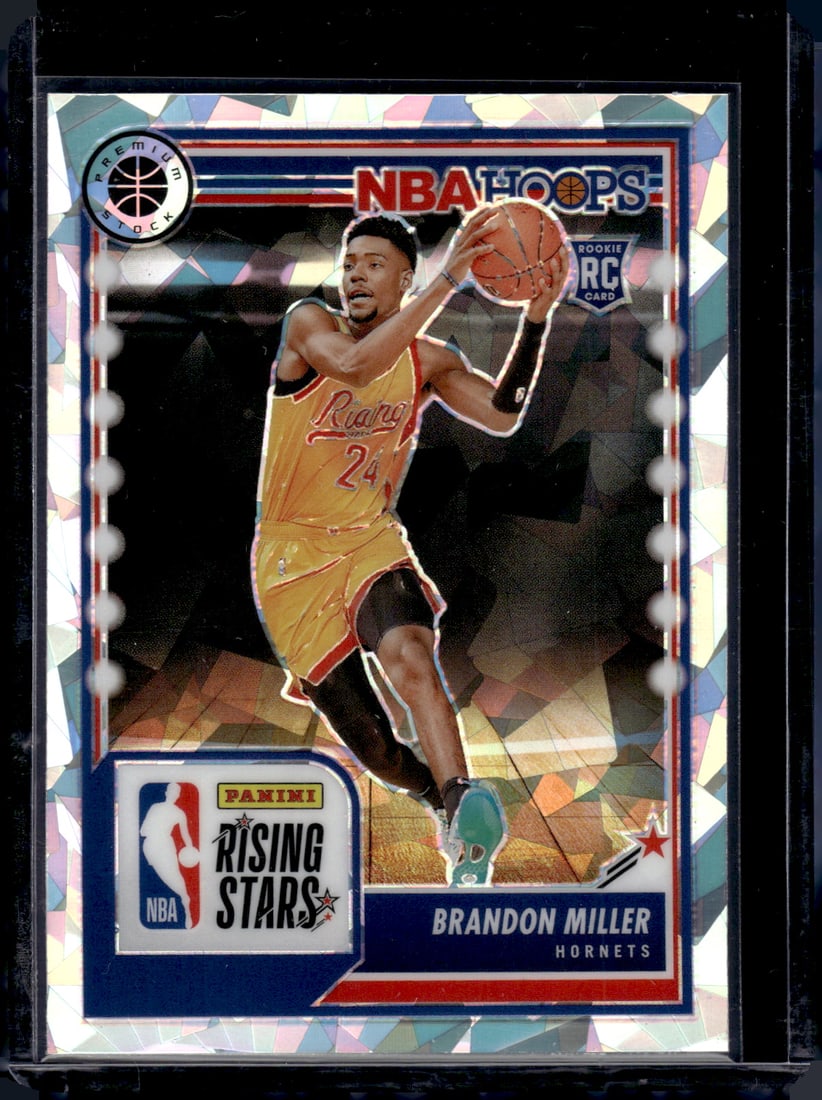 Brandon Miller Cracked Ice Prizm RC 2023-24 Panini Premium Stock #298: Brandon Miller Cracked Ice Prizm RC 2023-24 Panini Premium Stock #298