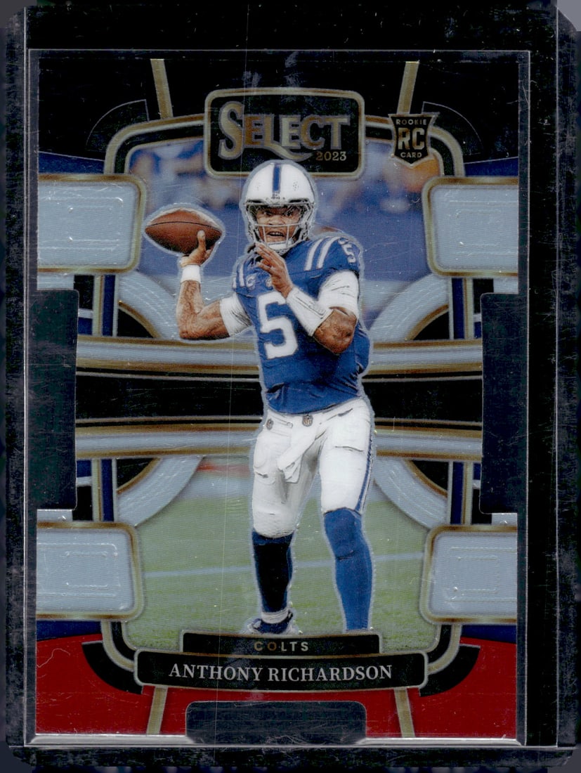 Anthony Richardson Black/Red Prizm Die Cut RC 2023 Panini Select #43: Anthony Richardson Black/Red Prizm Die Cut RC 2023 Panini Select #43
