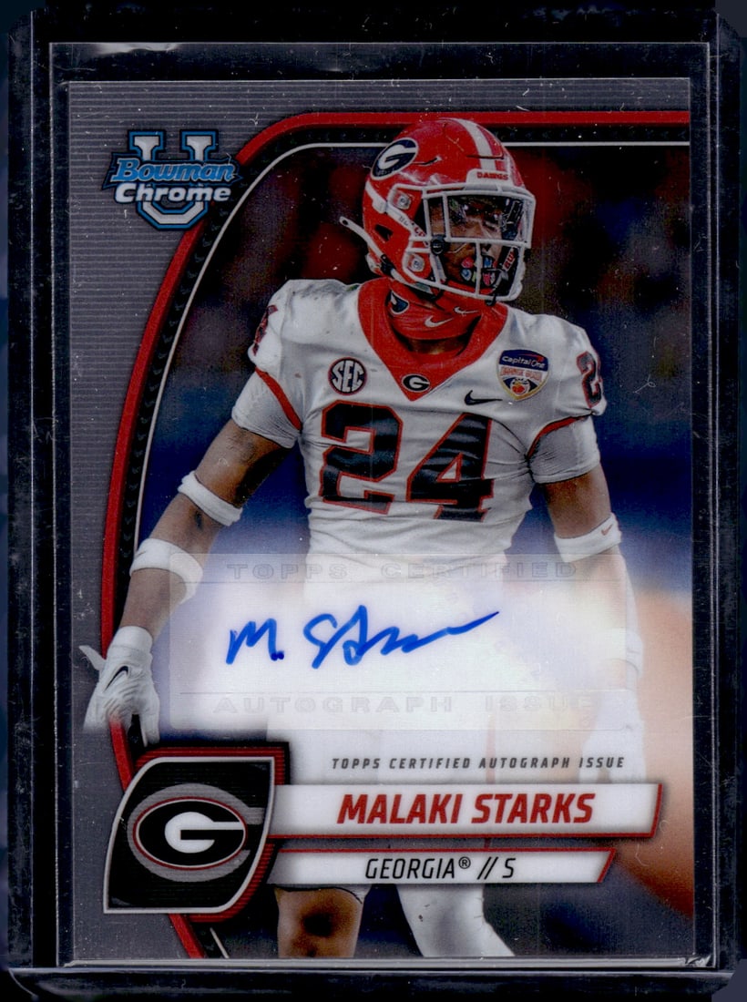 Malaki Starks Auto 2024 Bowman U Chrome #PA-MST: Malaki Starks Auto 2024 Bowman U Chrome #PA-MST