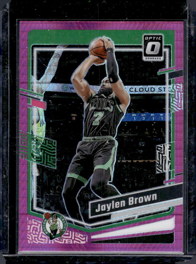 Jaylen Brown Pink Hyper Prizm 2023-24 Donruss Optic #113 (1 of 2)