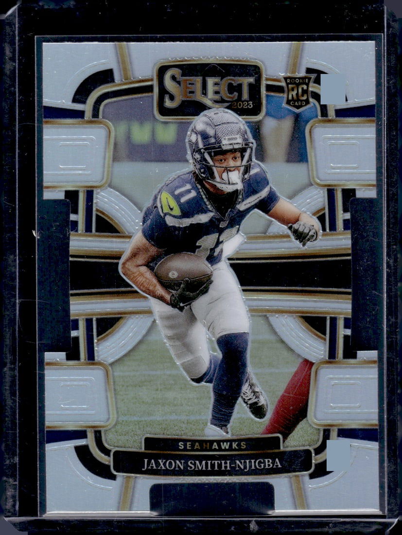 Jaxon Smith-Njigba Silver Prizm Die Cut RC 2023 Panini Select #87 (1 of 2)