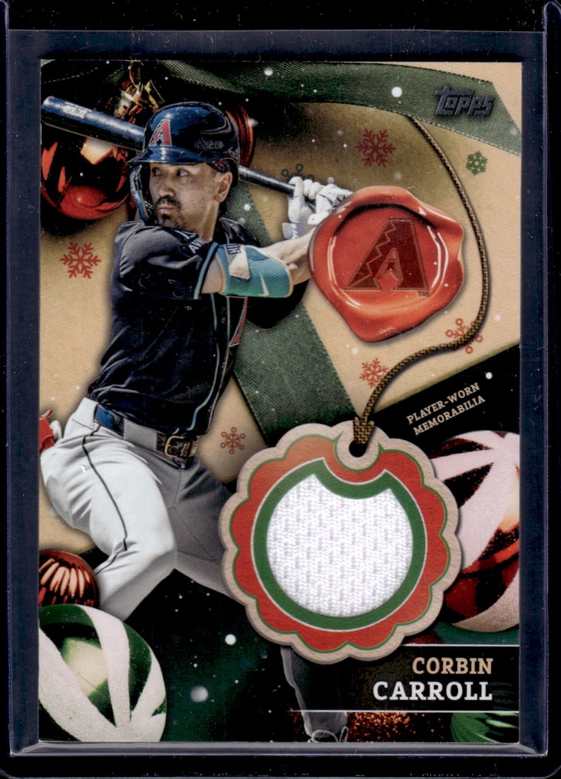 Corbin Carroll Player Worn Patch 2024 Topps Holiday #RC-CCA (1 of 2)