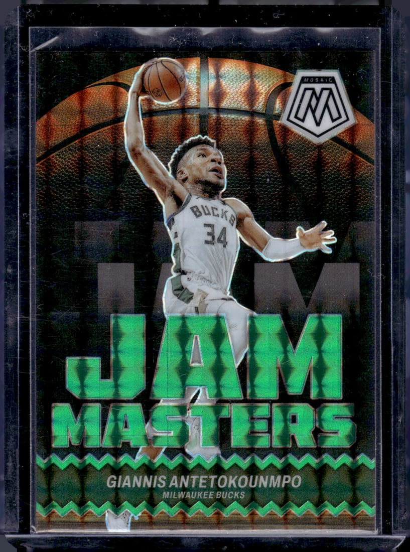 Giannis Antetokounmpo Jam Masters Green Mosaic Prizm 2023-24 Panini Mosaic #18 (1 of 2)