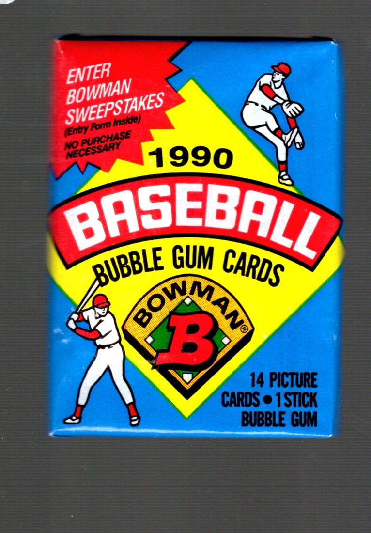 1990 Bowman Baseball Retail Box Pack (1 of 1)
