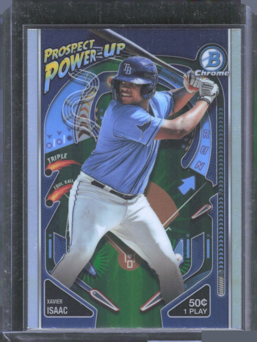 Xavier Isaac Refractor Prospect Power-Up Chrome 2024 Bowman #PP-15: Xavier Isaac Refractor Prospect Power-Up Chrome 2024 Bowman #PP-15