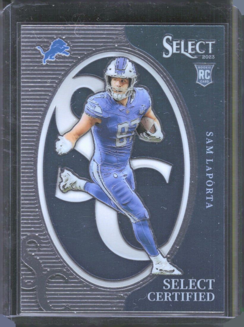 Sam LaPorta Select Certified Rookies 2023 Panini Select #CRO-SLA: Sam LaPorta Select Certified Rookies 2023 Panini Select #CRO-SLA