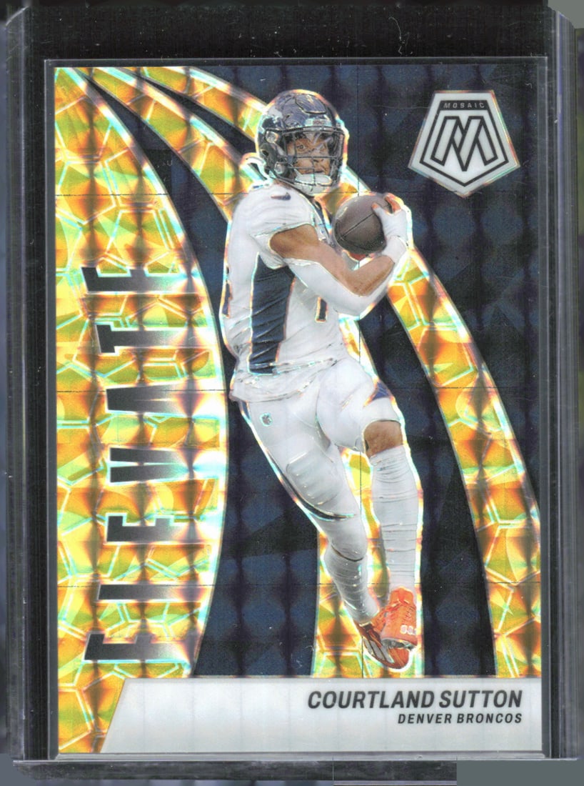 Courtland Sutton Elevate Mosaic Reactive Yellow 2024 Panini Mosaic #20: Courtland Sutton Elevate Mosaic Reactive Yellow 2024 Panini Mosaic #20