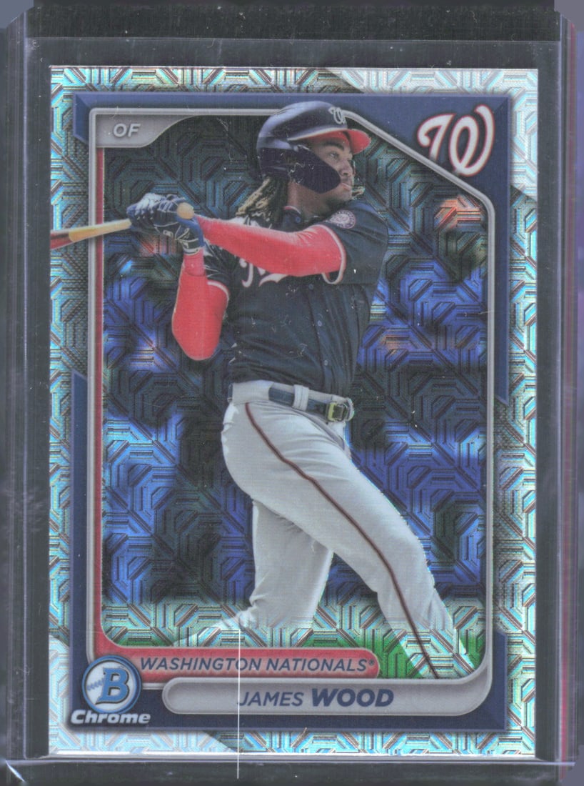 James Wood Mojo Refractor 2024 Bowman Chrome Prospects #BCP-216: James Wood Mojo Refractor 2024 Bowman Chrome Prospects #BCP-216