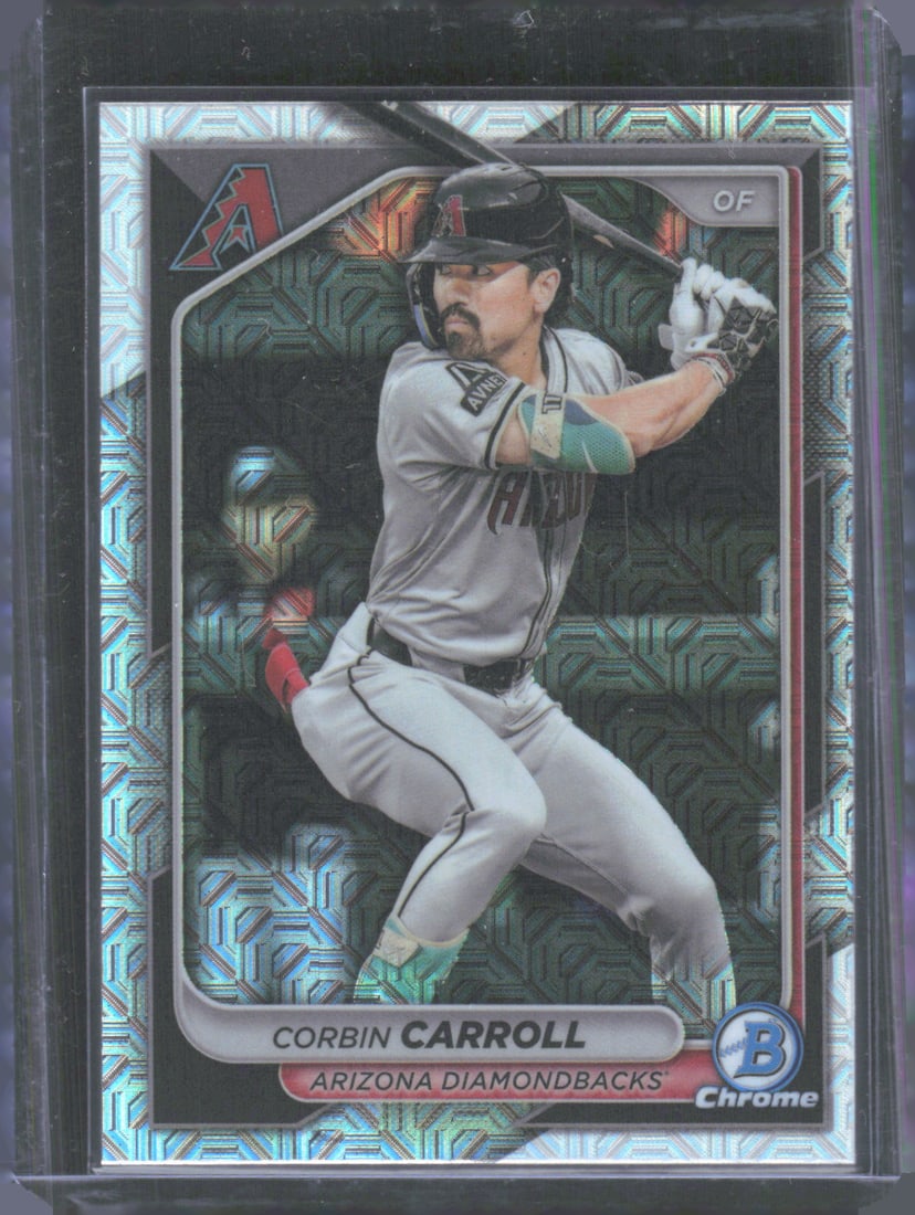 Corbin Carroll Mojo Refractors 2024 Bowman Chrome #3: Corbin Carroll Mojo Refractors 2024 Bowman Chrome #3