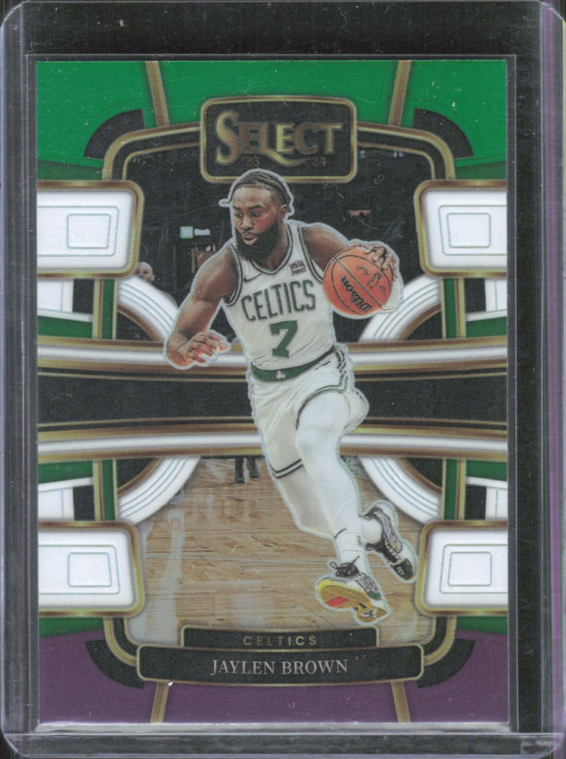 Jaylen Brown Green White Purple Prizms 2023-24 Panini Select #22 (1 of 2)