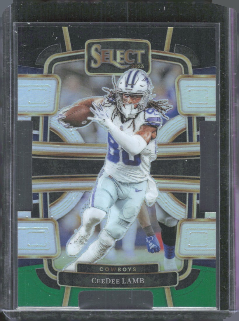 CeeDee Lamb Black and Green Prizms Die Cuts 2023 Panini Select #29 (1 of 2)