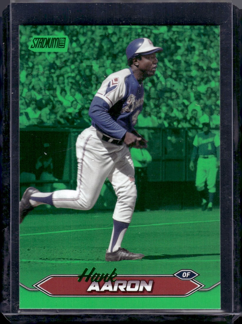 Hank Aaron Green /199 2024 Topps Stadium Club #39: Hank Aaron Green /199 2024 Topps Stadium Club #39