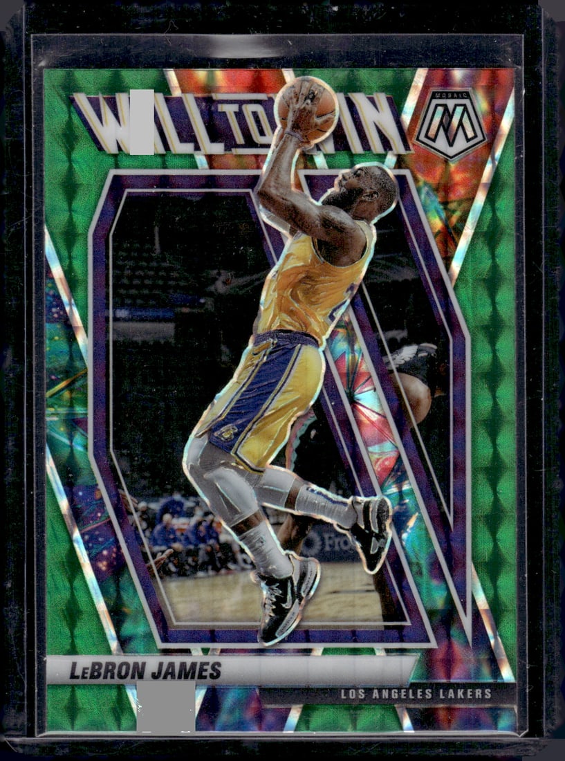 LeBron James Will to Win Green Mosaic Prizm 2020-21 Panini Mosaic #10 (1 of 2)