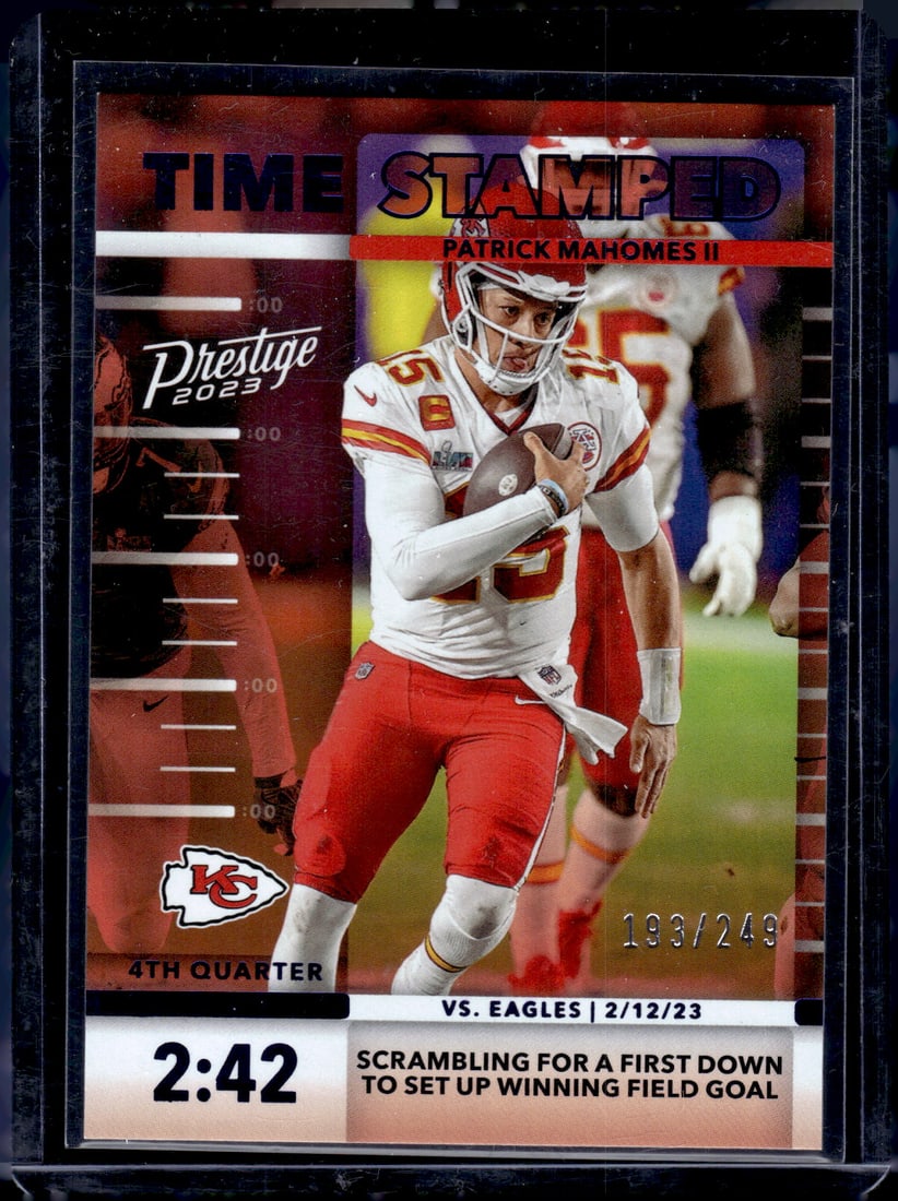 Patrick Mahomes Time Stamped Blue /249 2023 Panini Prestige #TS-3 (1 of 2)
