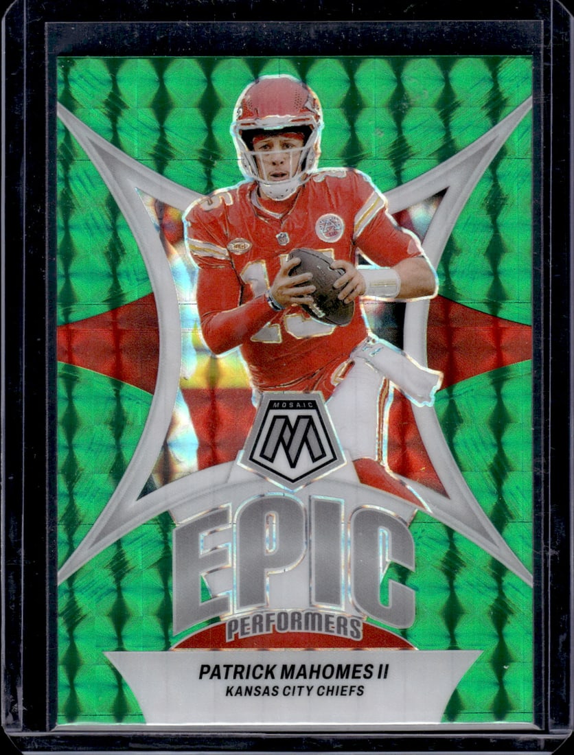 Patrick Mahomes Epic Peformers Green Mosaic Prizm 2024 Panini Mosaic #EP-PH (1 of 2)