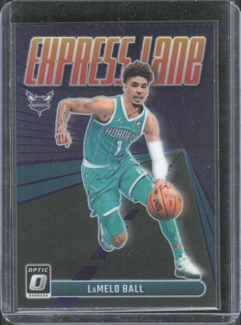 LaMelo Ball Express Lane Purple 2023-24 Donruss Optic #6: LaMelo Ball Express Lane Purple 2023-24 Donruss Optic #6
