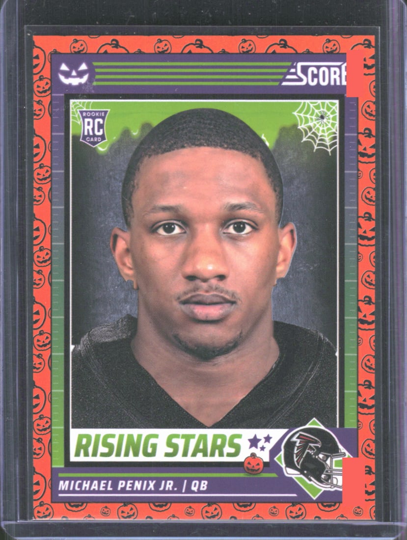 Michael Penix Jr. Rookie Card A-Treat - Rising Stars Orange Pumpkin 2024 Score-A-Treat #39: Michael Penix Jr. Rookie Card A-Treat - Rising Stars Orange Pumpkin 2024 Score-A-Treat #39