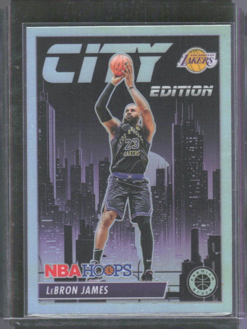 Lebron James City Edition Silver Prizm 2023-24 Panini Premium Stock #15 (1 of 2)