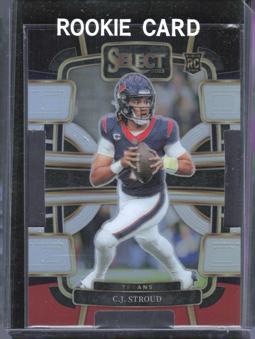 C.J. Stroud Rookie Card Black & Red Prizm Die-Cut 2023-24 Panini Select #41 (1 of 2)