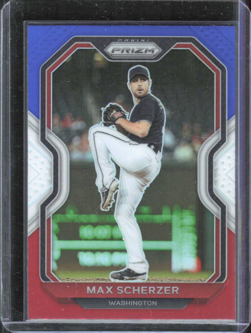 Max Scherzer Red/White/Blue Prizm 2021 Panini Prizm #32: Max Scherzer Red/White/Blue Prizm 2021 Panini Prizm #32