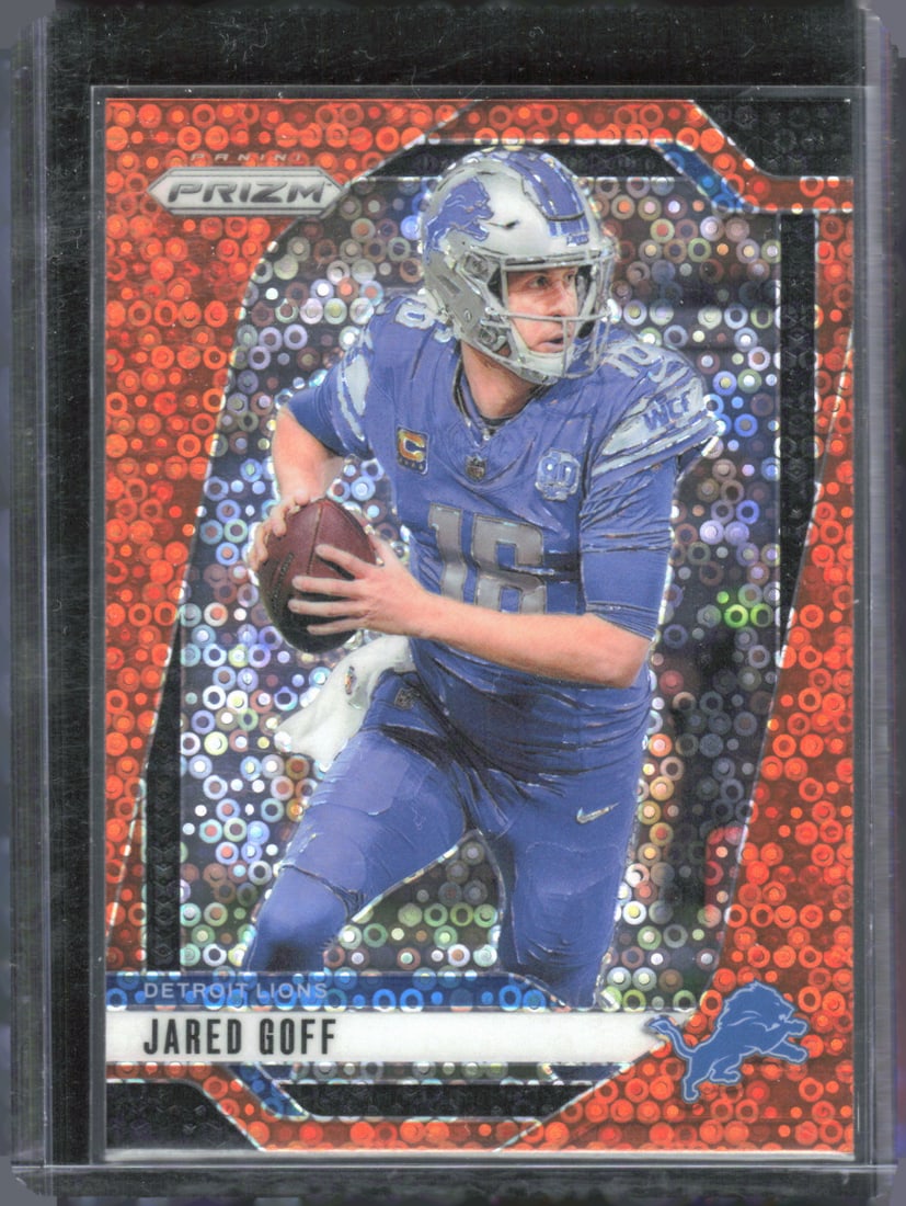 Jared Goff Orange Disco Prizm 2024 Panini Prizm #92 (1 of 2)