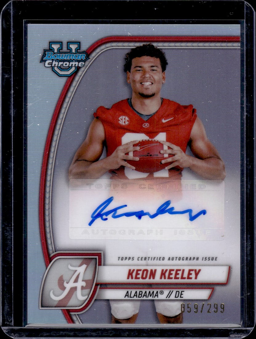 Keon Keeley Refractor Auto /299 2024 Bowman U Chrome #PA-KKE: Keon Keeley Refractor Auto /299 2024 Bowman U Chrome #PA-KKE