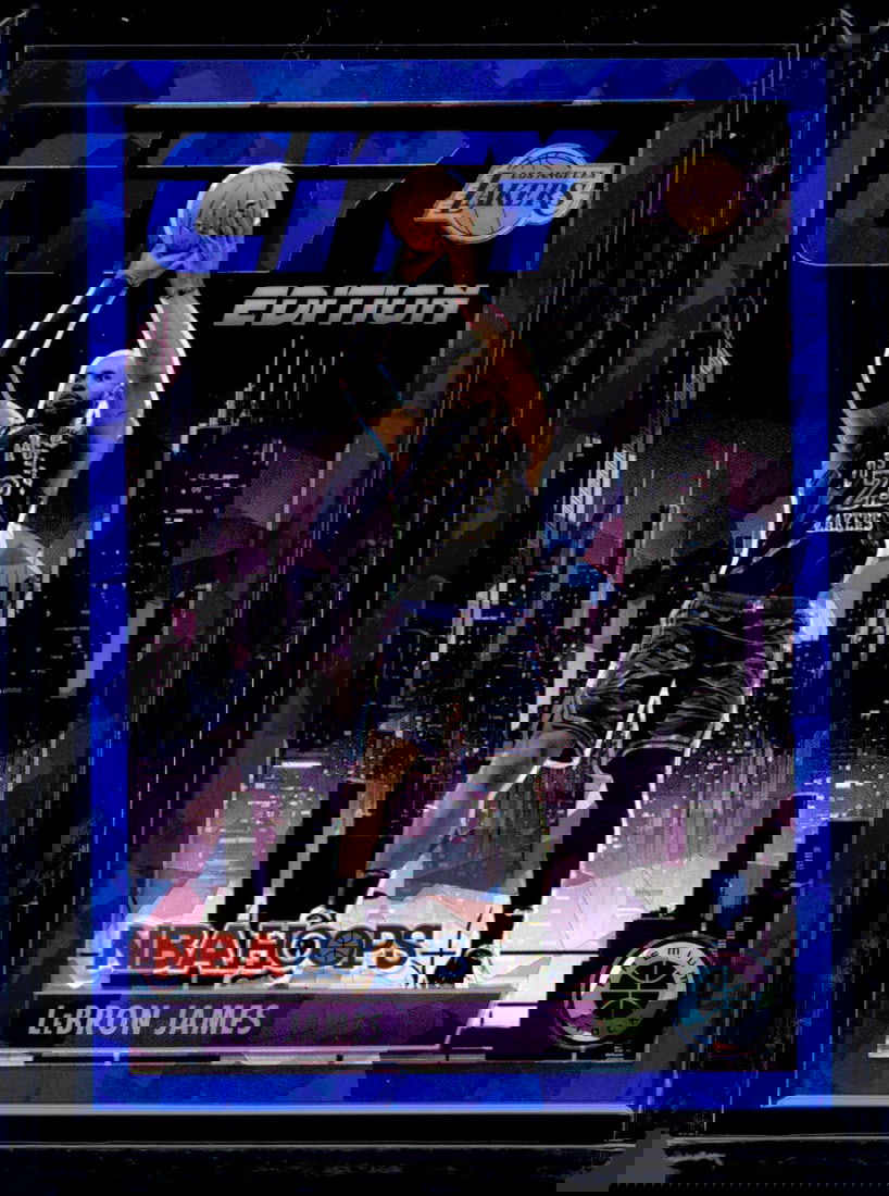 LeBron James City Edition Blue Cracked Ice /99 2023-24 Panini Premium Stock #15 (1 of 2)