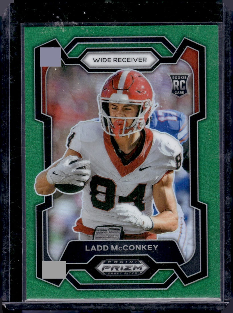 Ladd McConkey Green Prizm RC 2024 Panini Prizm Draft Picks #180: Ladd McConkey Green Prizm RC 2024 Panini Prizm Draft Picks #180